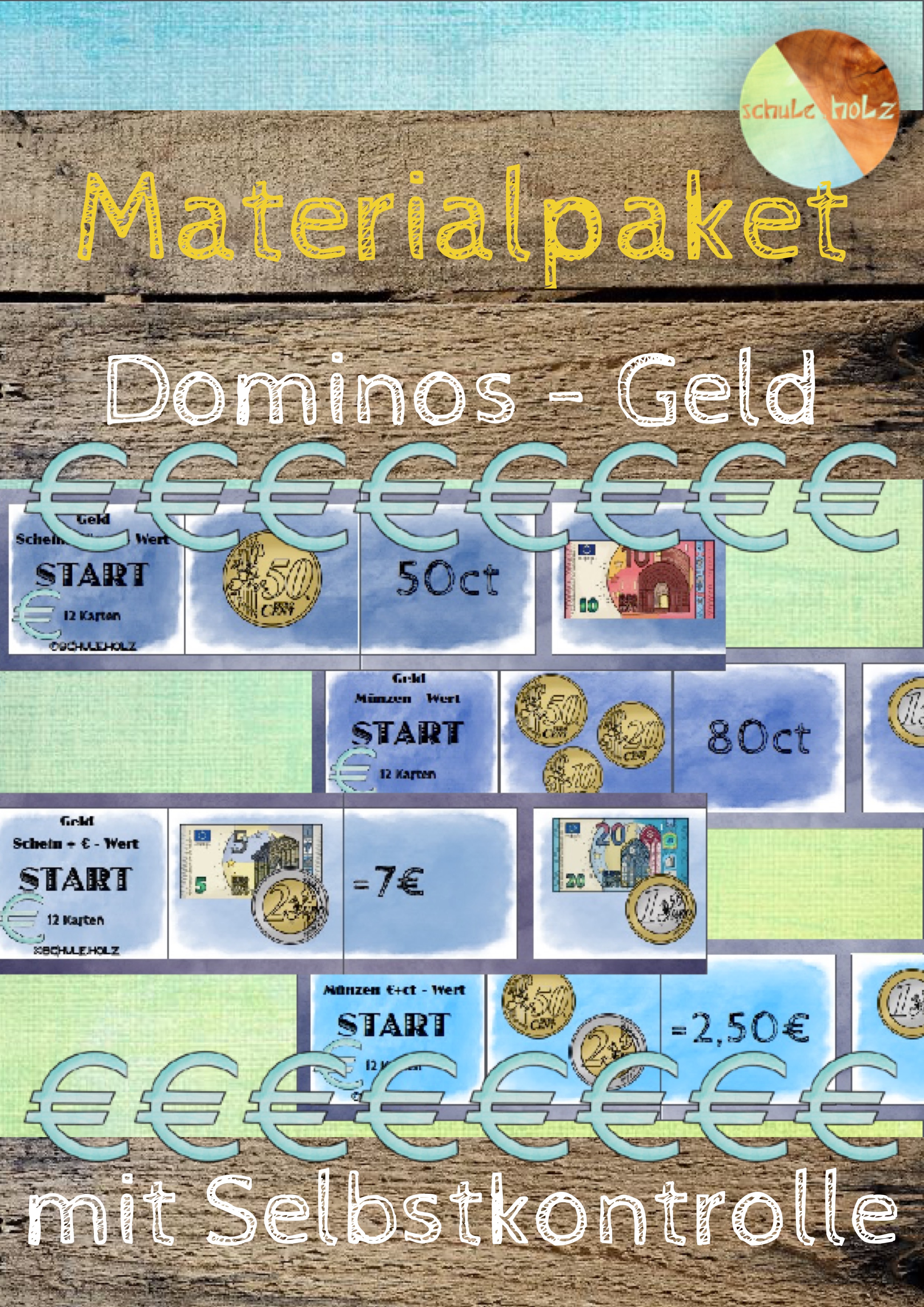 Materialpaket - Dominos - Geld – Unterrichtsmaterial im Fach Mathematik