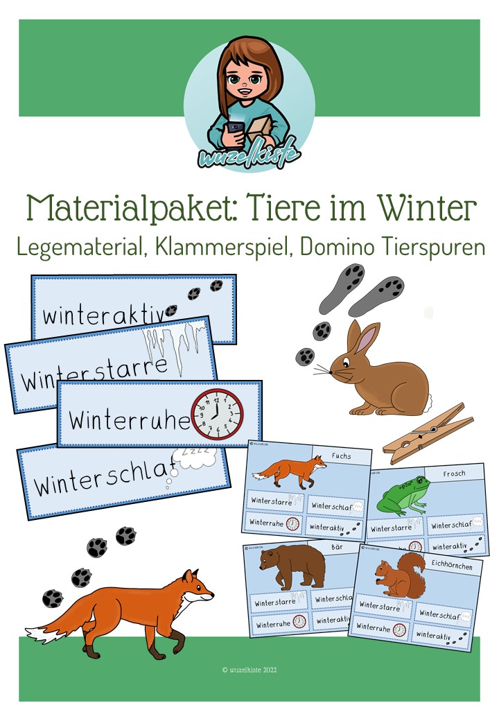 Materialpaket: Tiere im Winter – Unterrichtsmaterial im Fach Sachunterricht