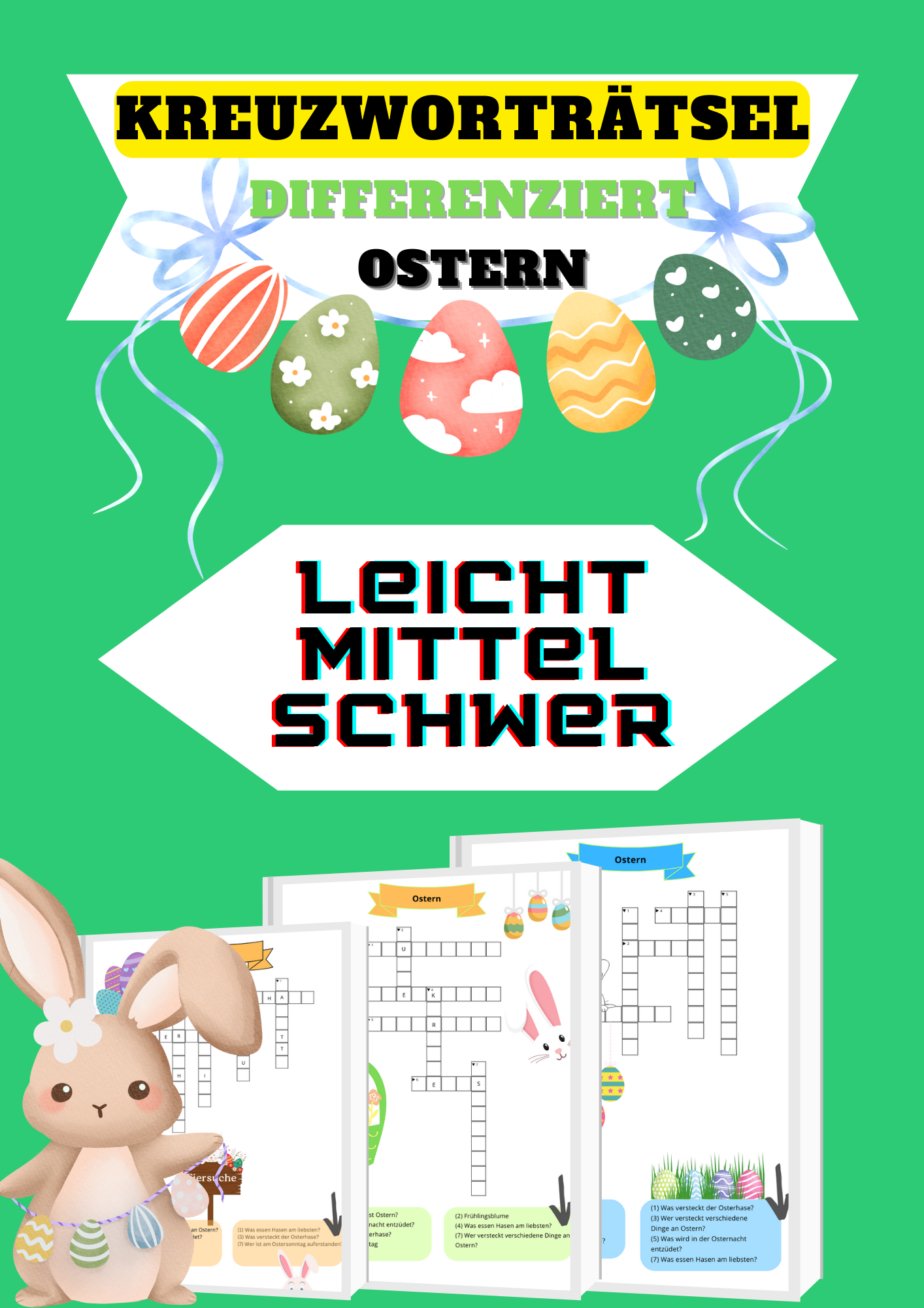 Materialpaket Kreuzworträtsel Ostern – Unterrichtsmaterial im Fach Deutsch