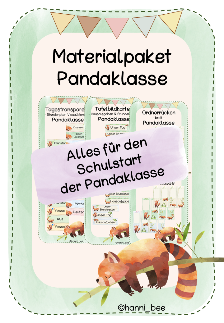 Materialpaket kleine Pandas/ Pandaklasse – Unterrichtsmaterial im Fach ...