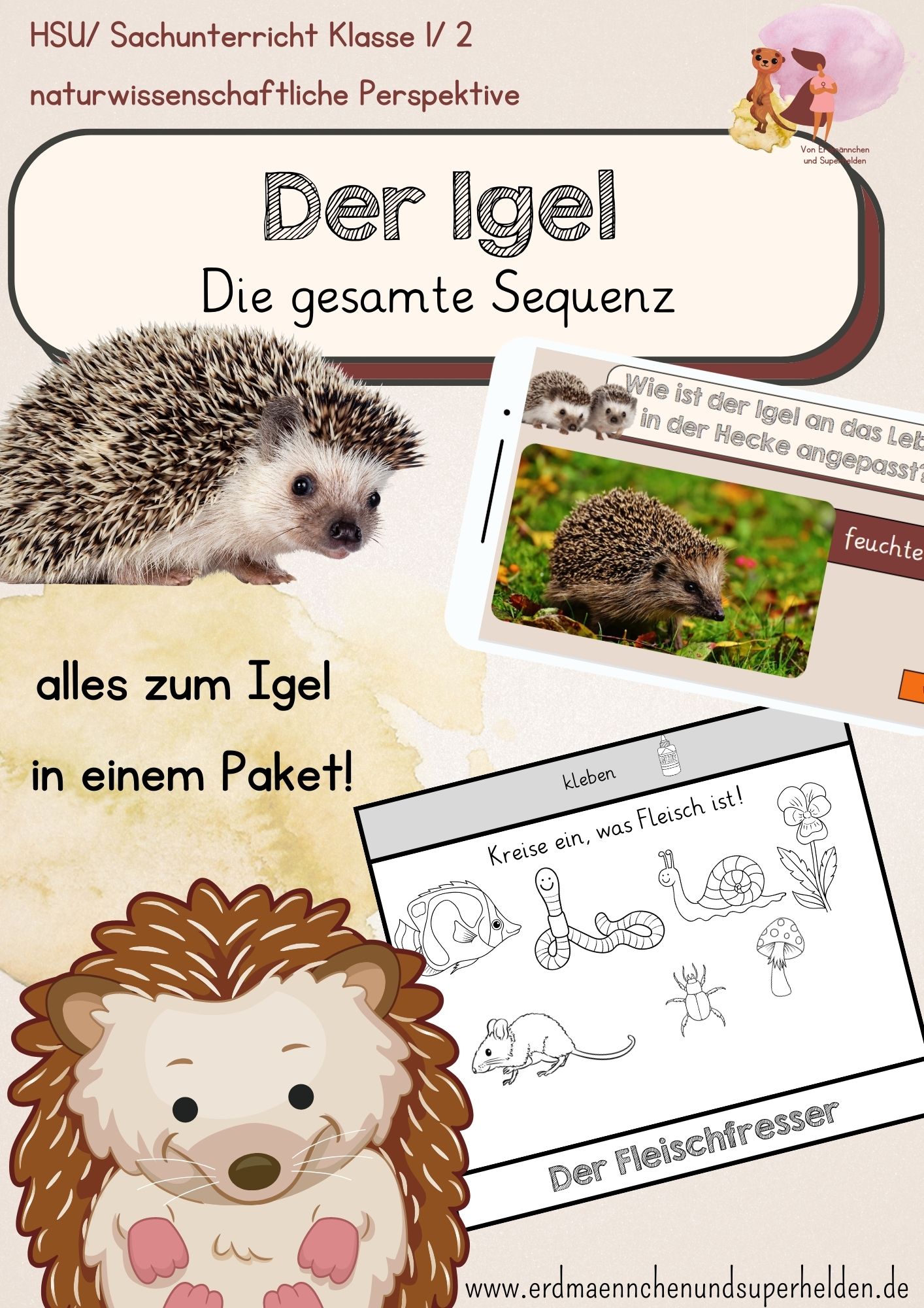 Der Igel - Gesamtpaket – Unterrichtsmaterial im Fach Sachunterricht