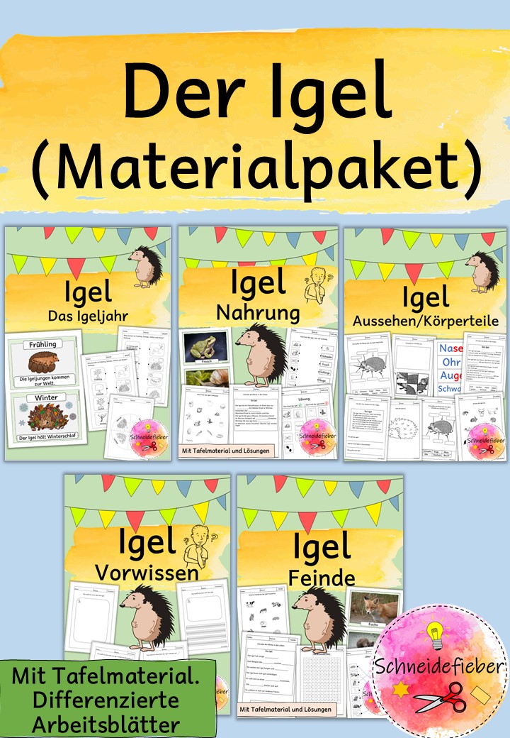 Materialpaket, Igel, Förderschule – Unterrichtsmaterial im Fach ...