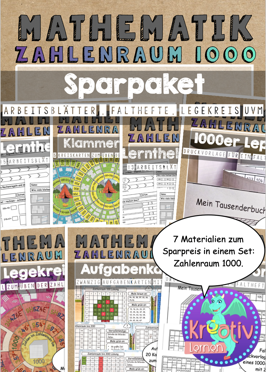 Materialpaket: Zahlenraum 1000 kennenlernen – Unterrichtsmaterial im