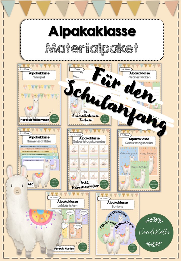 Alpakaklasse Materialpaket – Unterrichtsmaterial im Fach Fachübergreifendes