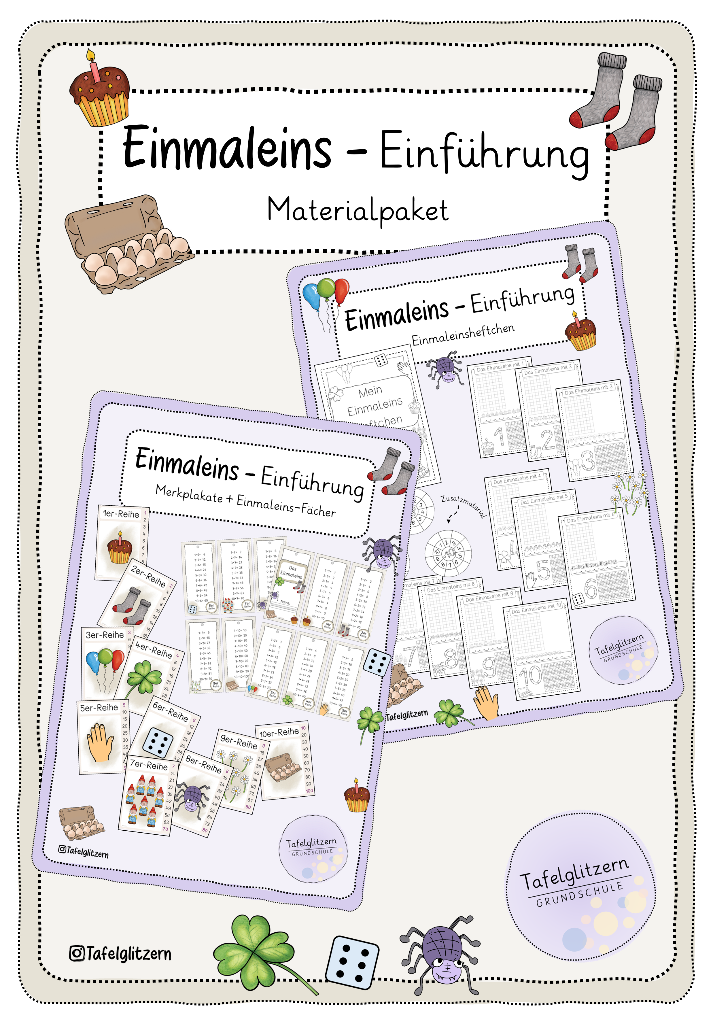 Einmaleins Einführung: Materialpaket – Unterrichtsmaterial im Fach