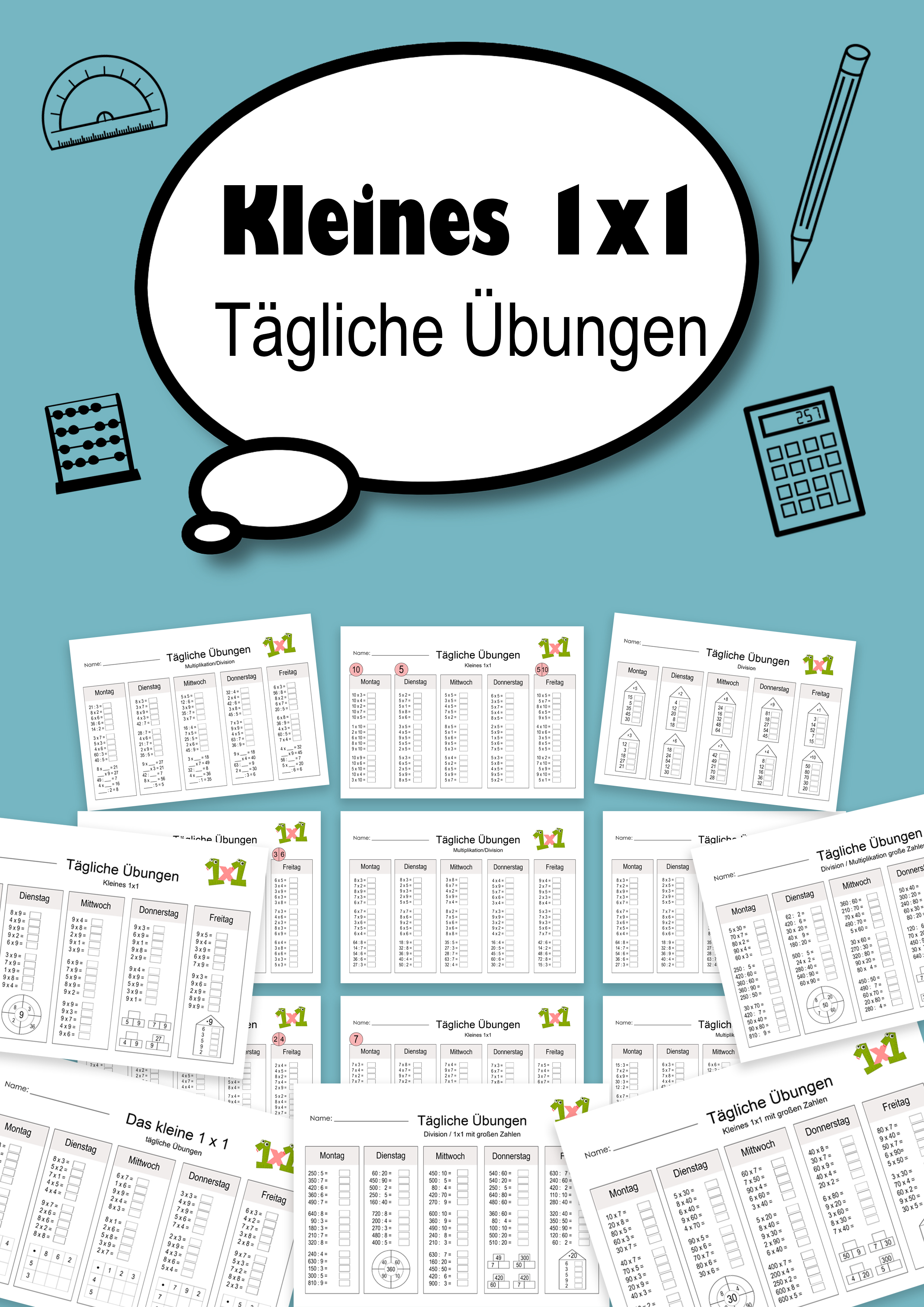 Materialpaket Tägliche Übungen Mathe Kleines 1x1 – Unterrichtsmaterial