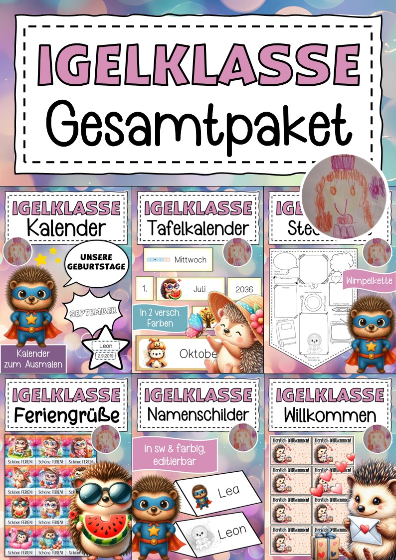 Igelklasse Materialpaket – Unterrichtsmaterial im Fach Fachübergreifendes