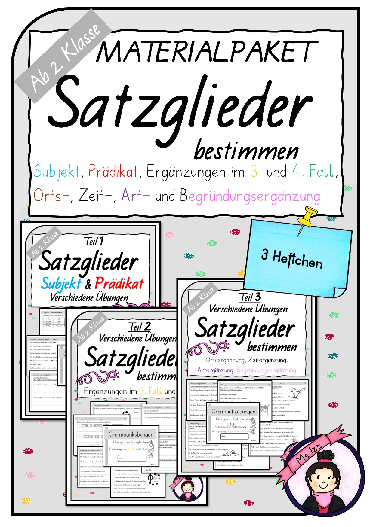 MATERIALPAKET Satzglieder bestimmen – Unterrichtsmaterial im Fach Deutsch