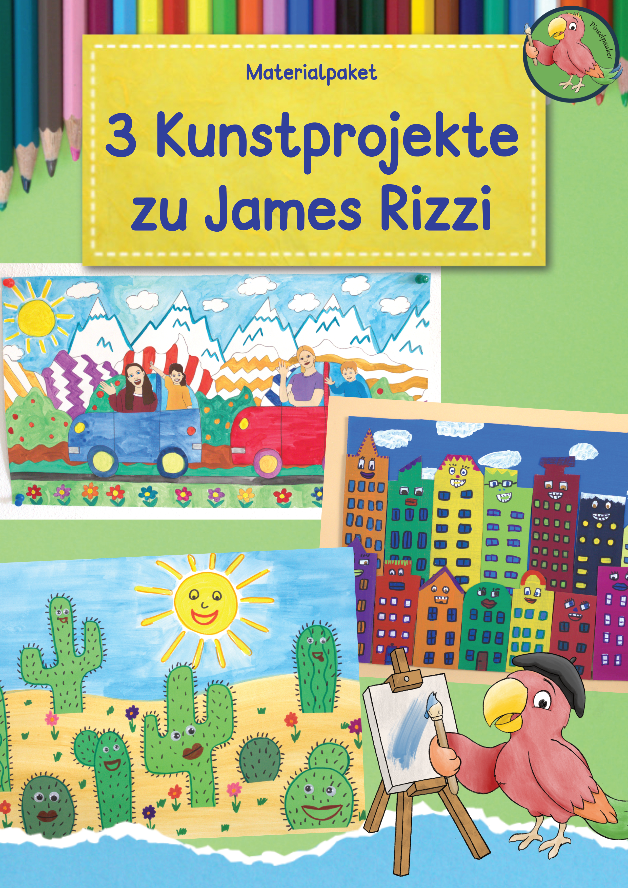 Kunst James Rizzi, 3 Projekte fr die Grundschule, Materialpaket   Unterrichtsmaterial im Fach Kunst