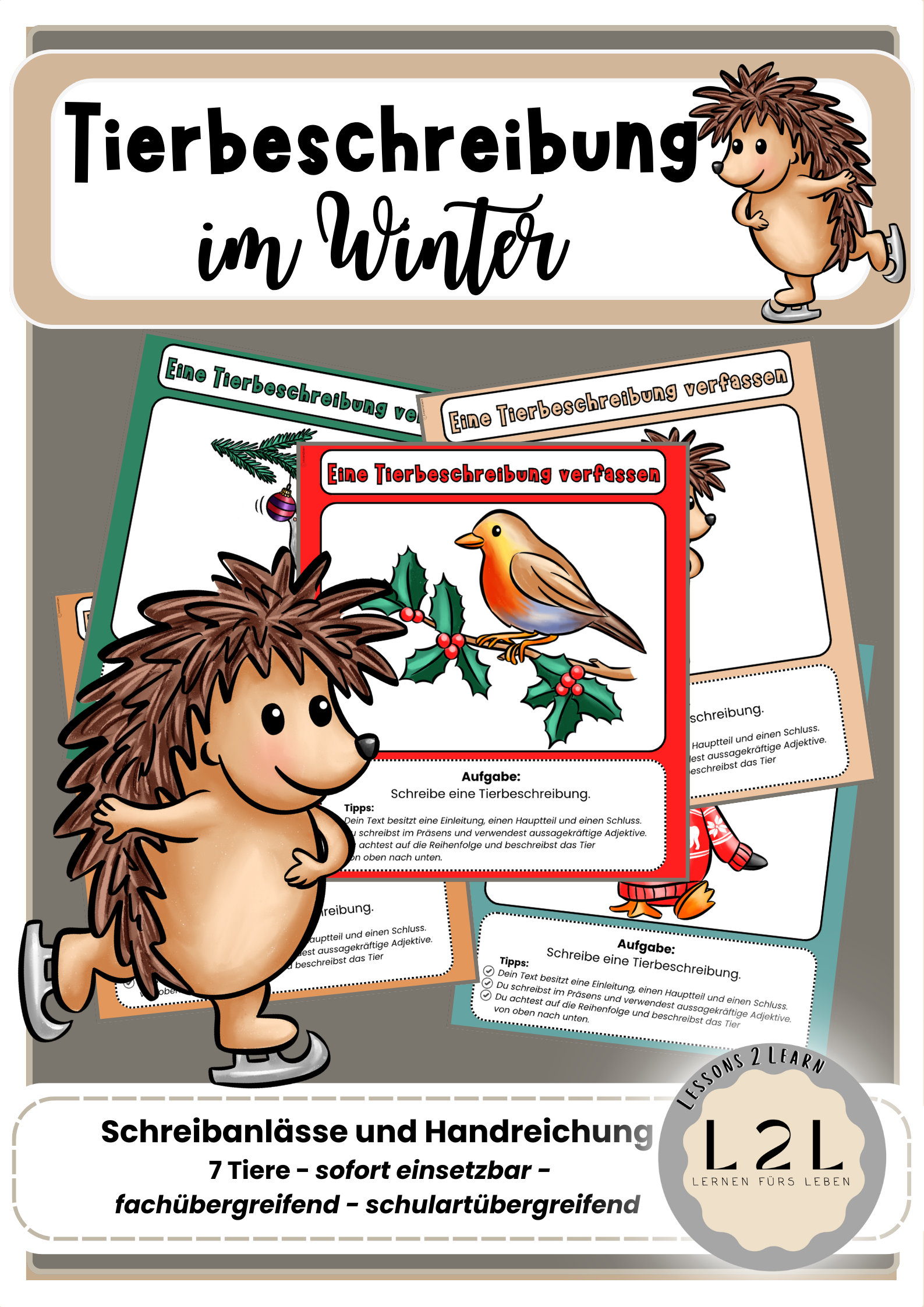 Materialpaket - Tierbeschreibungen im Winter - Tiere im Winter