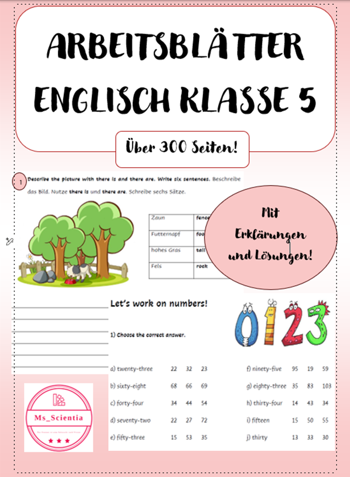 Materialpaket Arbeitsblätter Englisch Klasse 5 – Unterrichtsmaterial im