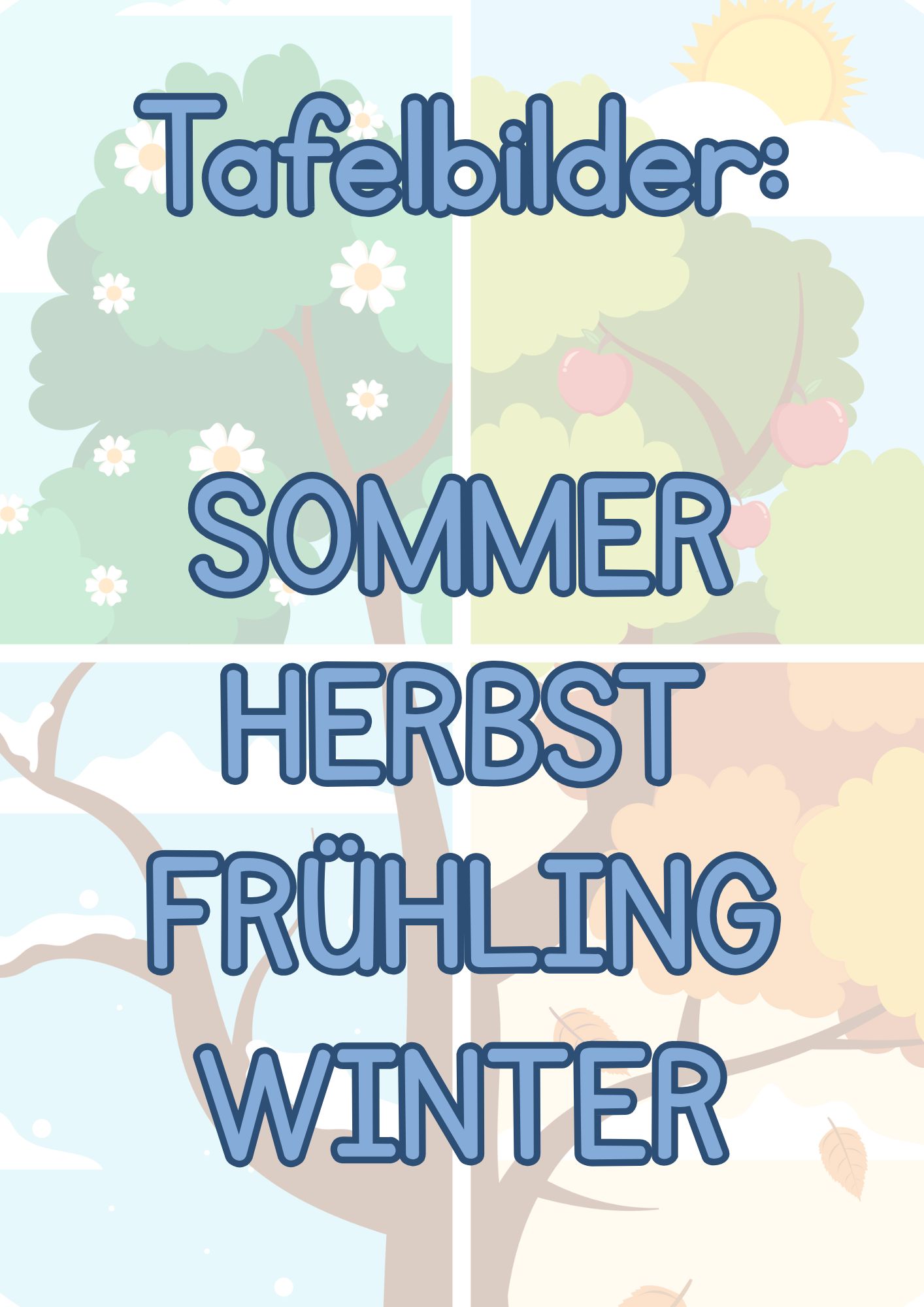 Materialpaket Tafelbilder Jahreszeiten (Sommer, Herbst, Winter und ...