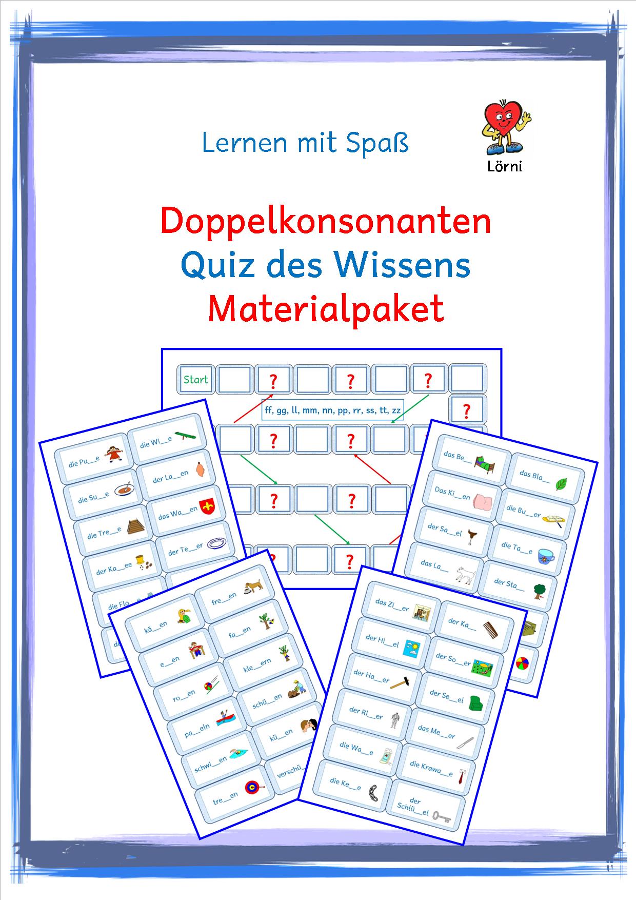 spiel des wissens fragen Materialpaket: Doppelkonsonanten - Spiel des Wissens